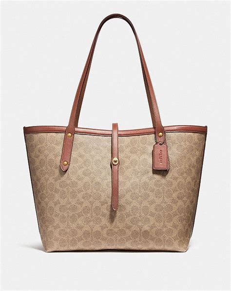 coach market tote signature canvas.